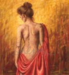 Girl with Red Cloth